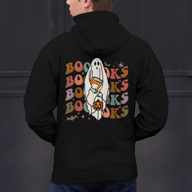 Booooks Ghost Halloween Groovy Vintage Teacher Book Reading Men's Hoodie Back Print, Groovy Teacher Hoodies, gift for family, gift for coworker Booooks Ghost Halloween Groovy Vintage Teacher Book Reading Men's Hoodie Back Print, Groovy Teacher Hoodies, gift for family, gift for coworker