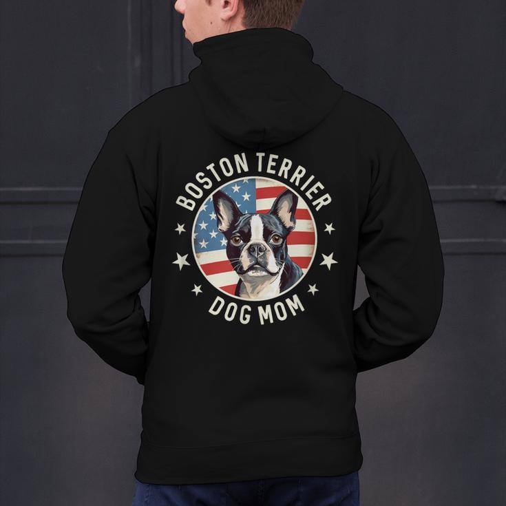 Boston Bull Terrier Women Boston Terrier Dog Mom Men's Hoodie Back Print, Boston Terrier Mom Hoodies, gift for family, gift for coworker