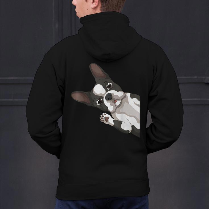Boston Terrier Bostie Dog Kids Boys Girls Men's Hoodie Back Print, gift for family, gift for coworker