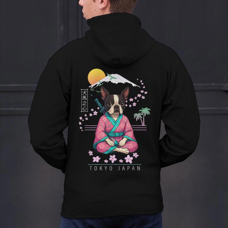Boston Terrier Boston Bull Terrier Men's Hoodie Back Print, gift for family, gift for coworker