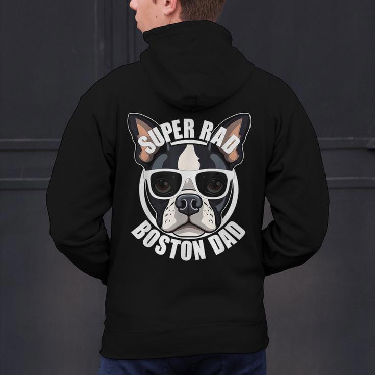 Boston Terrier Dad Father’s Day Dog Dad Men’s Men's Hoodie Back Print, Boston Terrier Dad Hoodies, gift for family, gift for coworker