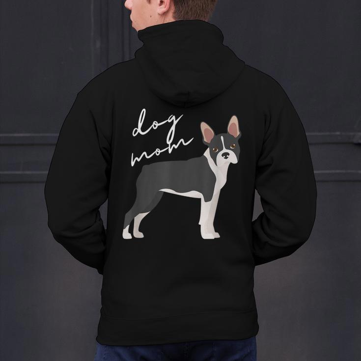 Boston Terrier Dog Mom Woman Women Men's Hoodie Back Print, Boston Terrier Mom Hoodies, gift for family, gift for coworker