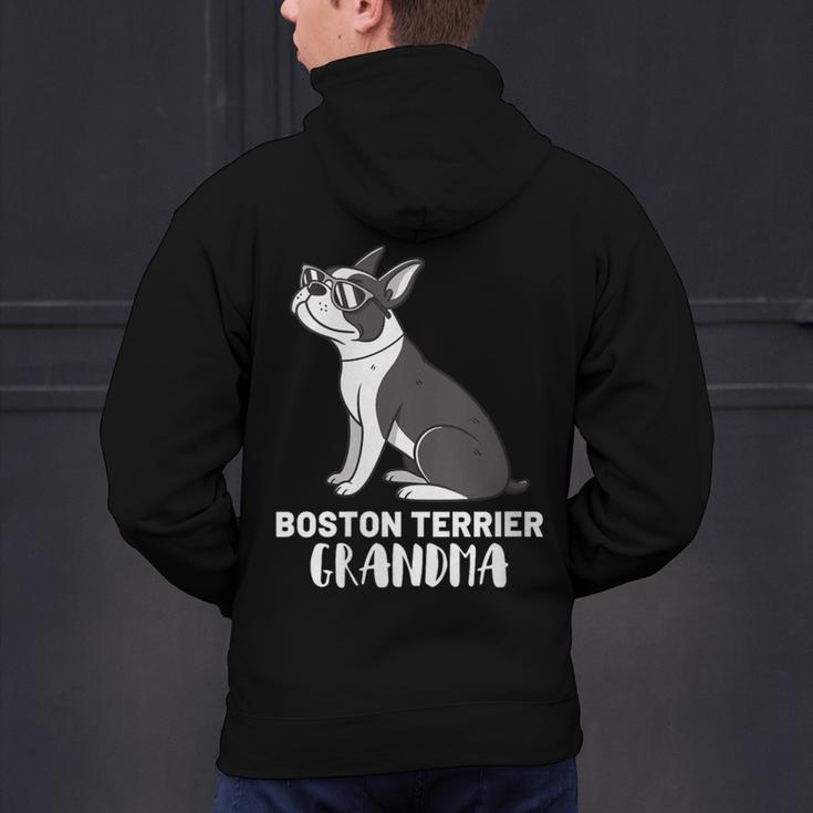 Boston Terrier Dog Owner Grandma Men's Hoodie Back Print, gift for family, gift for coworker