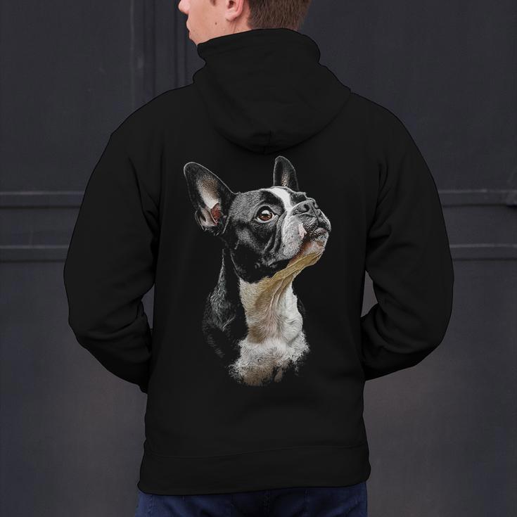 Boston Terrier Dog Graphic Pet Art Boston Terrier For Men Women Kids Men's Hoodie Back Print, gift for family, gift for coworker