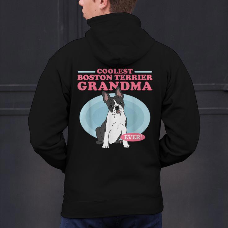 Boston Terrier Grandma Bostie Dog Owner Boston Terrier Men Women Men's Hoodie Back Print, gift for family, gift for coworker