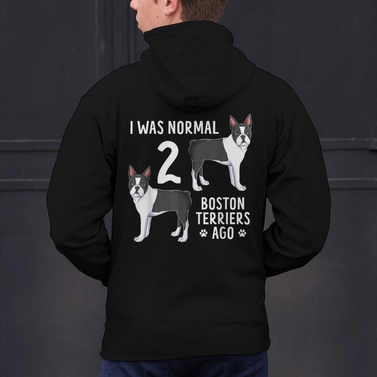 Boston Terrier Humor Bostie Dog Lover For Men Women Kids Men's Hoodie Back Print, gift for family, gift for coworker
