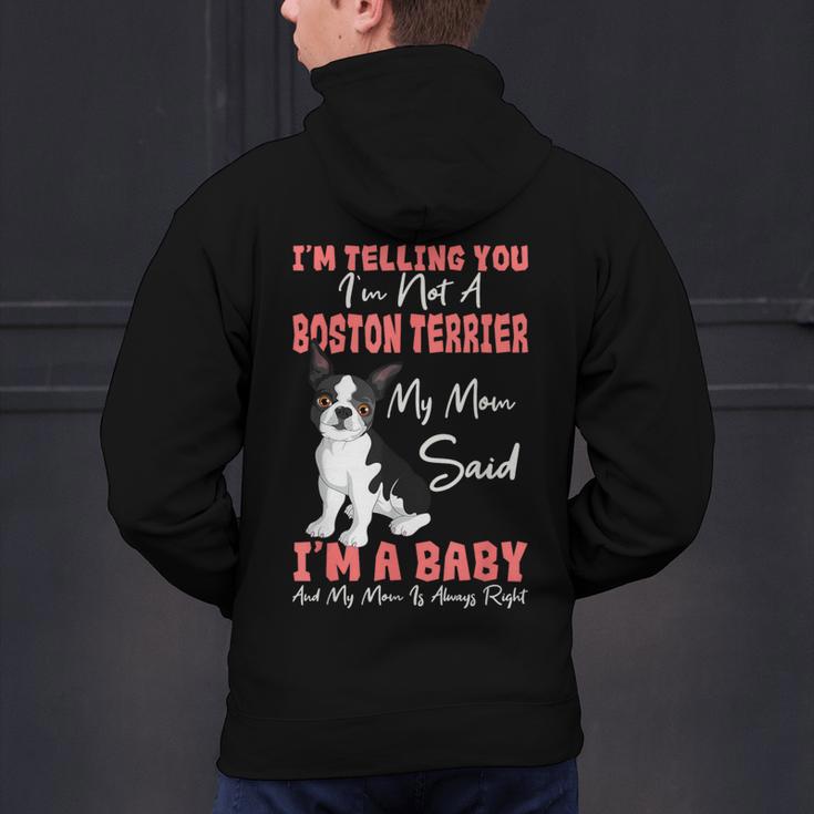 Boston Terrier Mom American Gentleman Dog Lover Mother's Day Men's Hoodie Back Print, Boston Terrier Mom Hoodies, American Boston Terrier Hoodies, gift for family, gift for coworker
