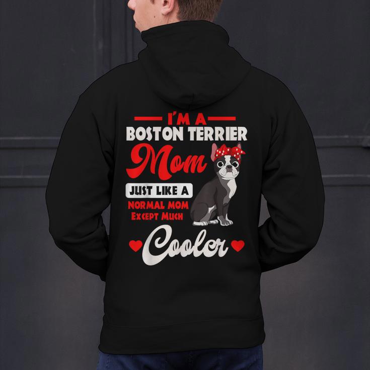 Boston Terrier Mom American Gentleman Dog Mother's Day Men's Hoodie Back Print, Boston Terrier Mom Hoodies, American Boston Terrier Hoodies, gift for family, gift for coworker