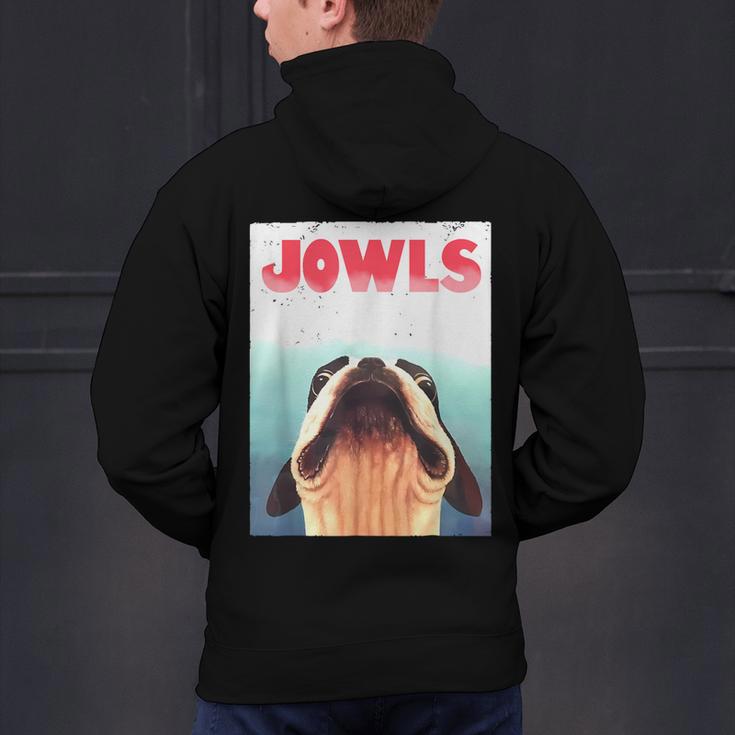 Boston Terriers Jowls Dog Mom Dog Dad Men's Hoodie Back Print, gift for family, gift for coworker