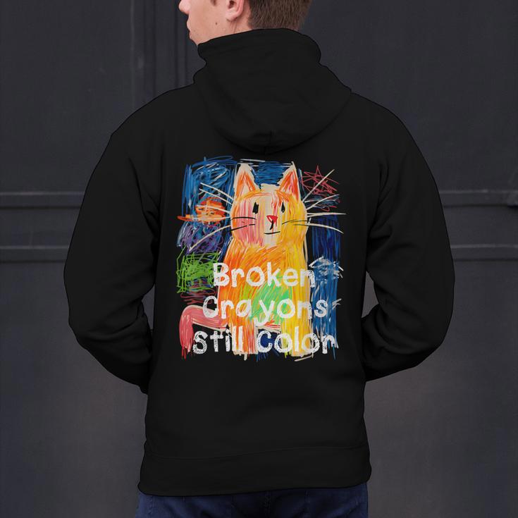 Broken Crayons Still Color Cat Teacher Men's Hoodie Back Print, gift for family, gift for coworker Broken Crayons Still Color Cat Teacher Men's Hoodie Back Print, gift for family, gift for coworker