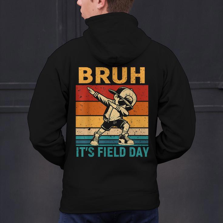Bruh It's Field Day Teacher Happy Field Day Dabbing Boy Men's Hoodie Back Print, gift for family, gift for coworker