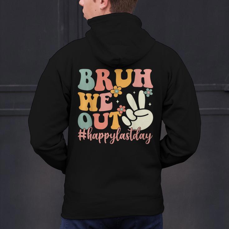 Bruh We Out Teacher Retro Last Day Of School Boys Girls Kids Men's Hoodie Back Print, gift for family, gift for coworker Bruh We Out Teacher Retro Last Day Of School Boys Girls Kids Men's Hoodie Back Print, gift for family, gift for coworker