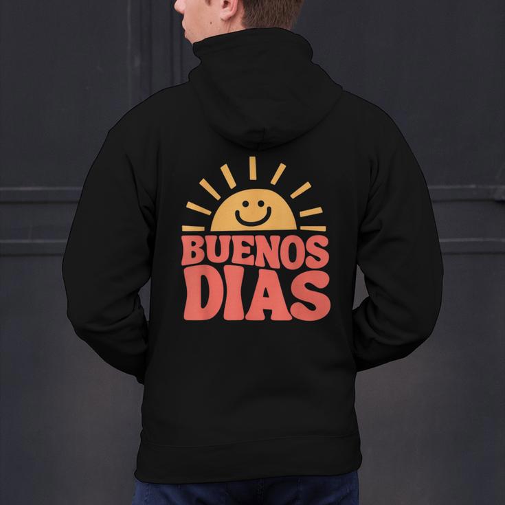 Buenos Dias Spanish Teacher Appreciation Back To School Men's Hoodie Back Print, gift for family, gift for coworker