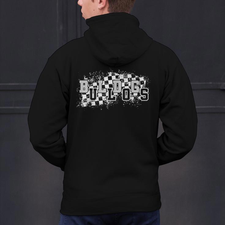 Bulldogs School Spirit Bulldog Pride Checkered Teacher Men's Hoodie Back Print, gift for family, gift for coworker Bulldogs School Spirit Bulldog Pride Checkered Teacher Men's Hoodie Back Print, gift for family, gift for coworker