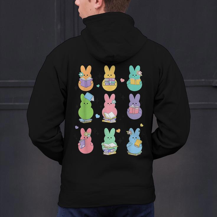 Bunny Reading Books Easter Day Librarian Teacher Book Men's Hoodie Back Print, Easter Teacher Hoodies, gift for family, gift for coworker Bunny Reading Books Easter Day Librarian Teacher Book Men's Hoodie Back Print, Easter Teacher Hoodies, gift for family, gift for coworker