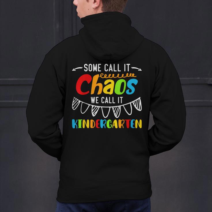 Some Call It Chaos We Call It Kindergarten Teacher Men's Hoodie Back Print, gift for family, gift for coworker Some Call It Chaos We Call It Kindergarten Teacher Men's Hoodie Back Print, gift for family, gift for coworker