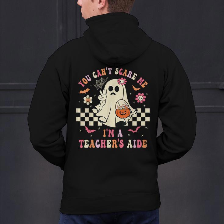 You Can't Scare Me I'm A School Teacher's Aide Halloween Men's Hoodie Back Print, gift for family, gift for coworker