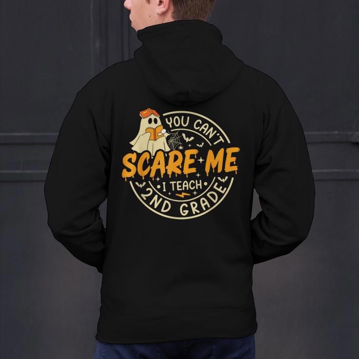 You Can't Scare Me I Teach 2nd Grade Teacher Halloween Ghost Men's Hoodie Back Print, 2nd Grade Teacher Hoodies, gift for family, gift for coworker