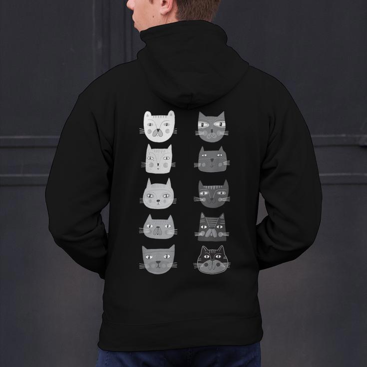 Cat Themed Artist Value Scale Educational Art Teacher Men's Hoodie Back Print, gift for family, gift for coworker Cat Themed Artist Value Scale Educational Art Teacher Men's Hoodie Back Print, gift for family, gift for coworker