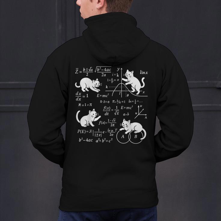 Cats And Math Lover Cat Lover Science Teacher Student Men's Hoodie Back Print, Science Teacher Hoodies, gift for family, gift for coworker