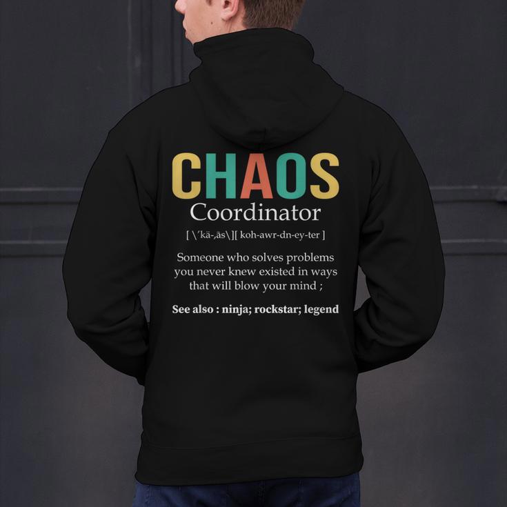 Chaos Coordinator Teacher Coworker Boss Appreciation Men's Hoodie Back Print, gift for family, gift for coworker Chaos Coordinator Teacher Coworker Boss Appreciation Men's Hoodie Back Print, gift for family, gift for coworker