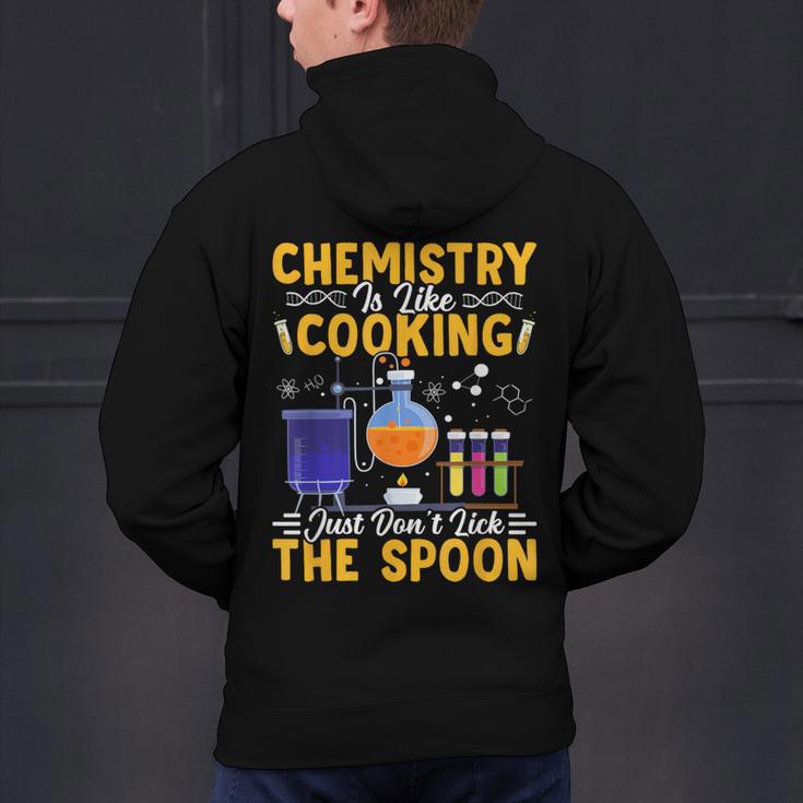 Chemistry Is Like Cooking Science Teacher Student Men's Hoodie Back Print, Science Teacher Hoodies, gift for family, gift for coworker