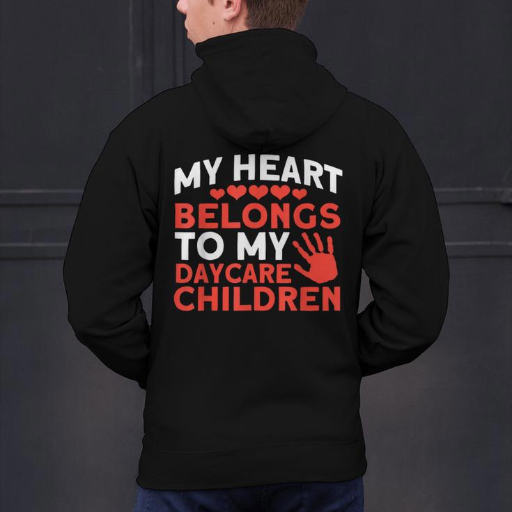 Childcare My Heart Belongs To Children Daycare Teacher Men Women Men's Hoodie Back Print, gift for family, gift for coworker