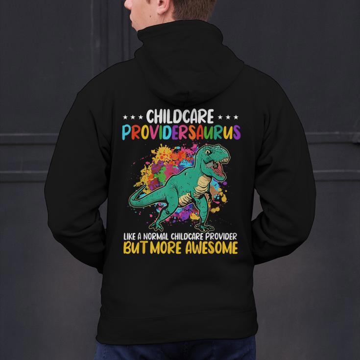 Childcare Providersaurus Daycare Teachers Men's Hoodie Back Print, gift for family, gift for coworker