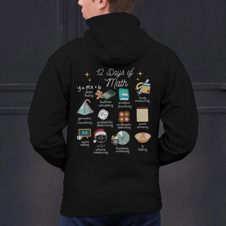 Christmas 12 Days Of Math Math Teacher Xmas STEM STEMS Men's Hoodie Back Print, gift for family, gift for coworker Christmas 12 Days Of Math Math Teacher Xmas STEM STEMS Men's Hoodie Back Print, gift for family, gift for coworker