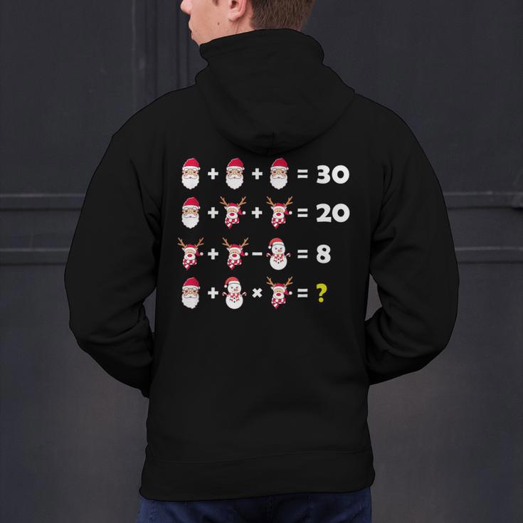 Christmas Math Quiz Teacher Equation Math Teacher Men's Hoodie Back Print, gift for family, gift for coworker Christmas Math Quiz Teacher Equation Math Teacher Men's Hoodie Back Print, gift for family, gift for coworker
