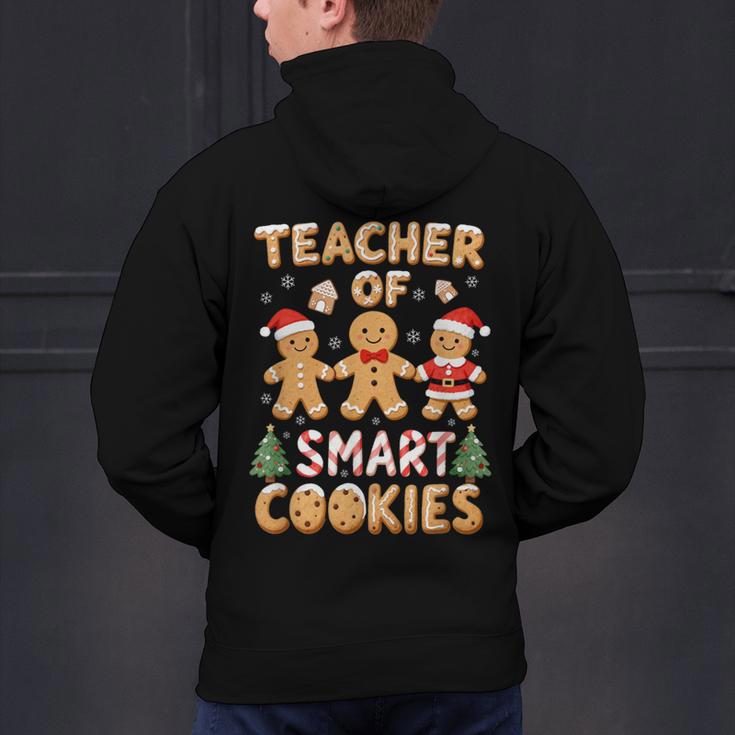 Christmas Teacher Of Smart Cookies Gingerbread Man Teaching Men's Hoodie Back Print, gift for family, gift for coworker Christmas Teacher Of Smart Cookies Gingerbread Man Teaching Men's Hoodie Back Print, gift for family, gift for coworker