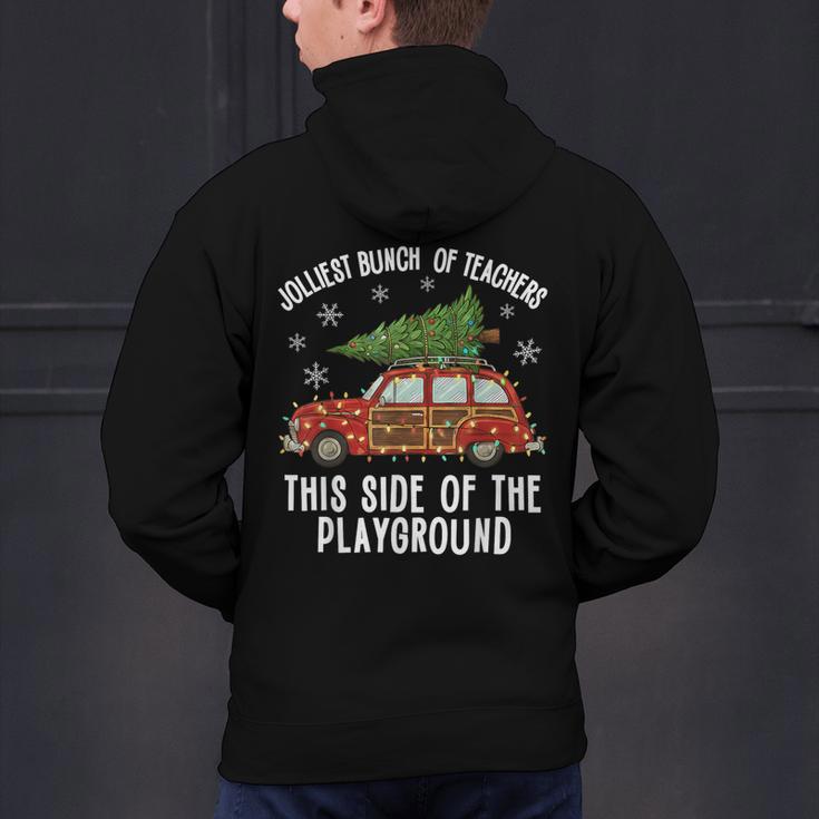 Christmas Teacher Squad Festive Car Tree Lights Xmas Men's Hoodie Back Print, gift for family, gift for coworker Christmas Teacher Squad Festive Car Tree Lights Xmas Men's Hoodie Back Print, gift for family, gift for coworker