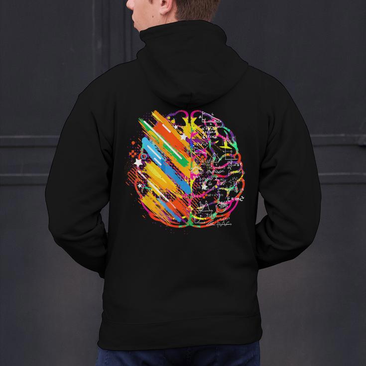 Colorful Brain Art Teacher Artist Painter Student Men's Hoodie Back Print, gift for family, gift for coworker Colorful Brain Art Teacher Artist Painter Student Men's Hoodie Back Print, gift for family, gift for coworker