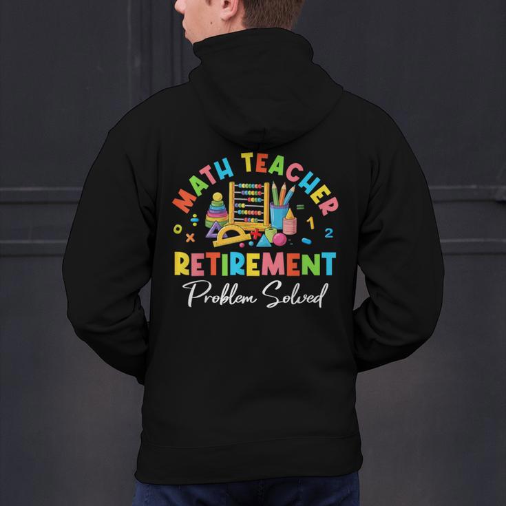 Colorful Math Teacher Retirement Solve The Problem Retired Men's Hoodie Back Print, gift for family, gift for coworker Colorful Math Teacher Retirement Solve The Problem Retired Men's Hoodie Back Print, gift for family, gift for coworker