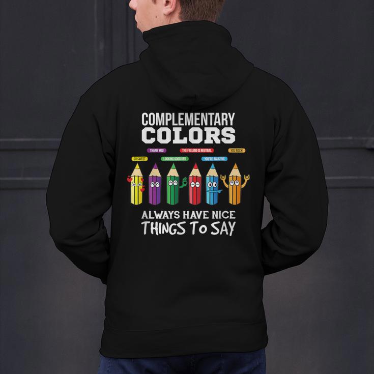 Complementary Colors Pun Artist Art Teacher T-Shirt Men's Hoodie Back Print, gift for family, gift for coworker Complementary Colors Pun Artist Art Teacher T-Shirt Men's Hoodie Back Print, gift for family, gift for coworker