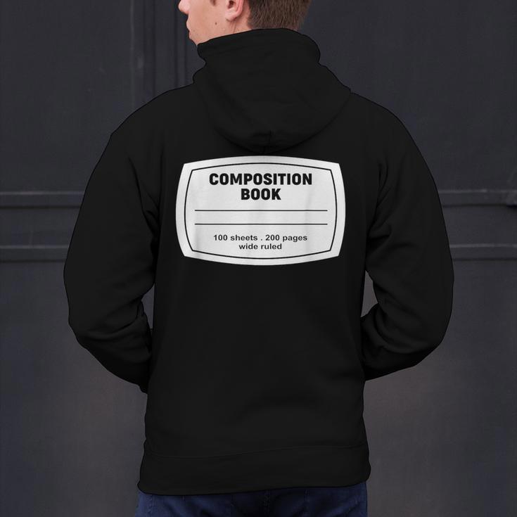 Composition Notebook Halloween Costume Teacher Student Men's Hoodie Back Print, gift for family, gift for coworker Composition Notebook Halloween Costume Teacher Student Men's Hoodie Back Print, gift for family, gift for coworker