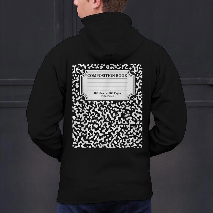 Composition Notebook Matching Group Halloween Teachers Men's Hoodie Back Print, gift for family, gift for coworker