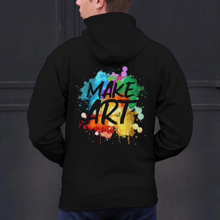 Cool Art For Men Women Artist Teacher Painter Artists Paint Men's Hoodie Back Print, gift for family, gift for coworker