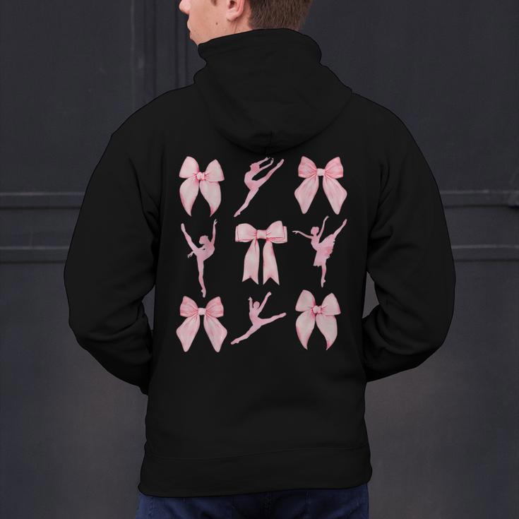 Coquette Bow Ballet Dance Teacher Coquette Women Dancing Men's Hoodie Back Print, gift for family, gift for coworker