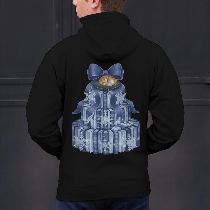 Coquette Bow Book Tree Merry Christmas Xmas Teacher Holiday Men's Hoodie Back Print, gift for family, gift for coworker Coquette Bow Book Tree Merry Christmas Xmas Teacher Holiday Men's Hoodie Back Print, gift for family, gift for coworker