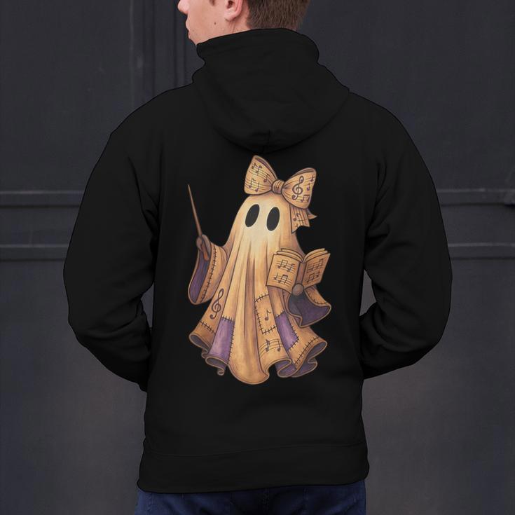 Coquette Music Note Patchwork Ghost Music Teacher Halloween Men's Hoodie Back Print, gift for family, gift for coworker Coquette Music Note Patchwork Ghost Music Teacher Halloween Men's Hoodie Back Print, gift for family, gift for coworker