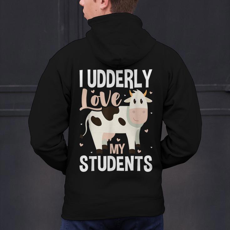Cow Teacher Lover Men's Hoodie Back Print, gift for family, gift for coworker Cow Teacher Lover Men's Hoodie Back Print, gift for family, gift for coworker
