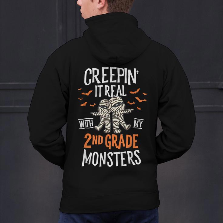 Creepin It Real With My 2nd Grade Monsters Halloween Teacher For Men Women Kids Men's Hoodie Back Print, 2nd Grade Teacher Hoodies, gift for family, gift for coworker Creepin It Real With My 2nd Grade Monsters Halloween Teacher For Men Women Kids Men's Hoodie Back Print, 2nd Grade Teacher Hoodies, gift for family, gift for coworker