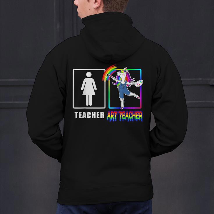 Cute Art Teacher Magical Dabbing Unicorn Artist Men's Hoodie Back Print, gift for family, gift for coworker Cute Art Teacher Magical Dabbing Unicorn Artist Men's Hoodie Back Print, gift for family, gift for coworker