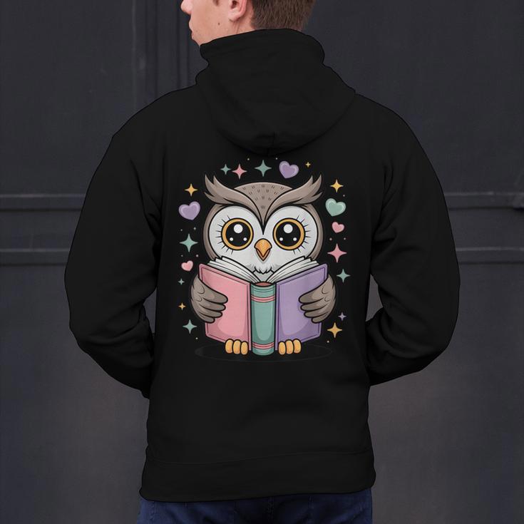 Cute Reading Owl Book Lover Teacher Librarian Bookworm Men's Hoodie Back Print, gift for family, gift for coworker Cute Reading Owl Book Lover Teacher Librarian Bookworm Men's Hoodie Back Print, gift for family, gift for coworker