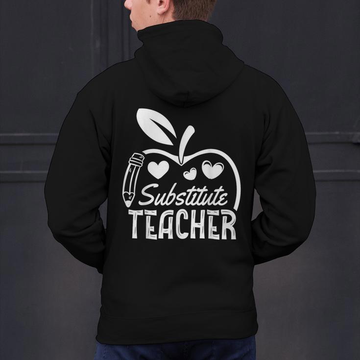 Cute Substitute Teacher Appreciation Men Women Men's Hoodie Back Print, gift for family, gift for coworker Cute Substitute Teacher Appreciation Men Women Men's Hoodie Back Print, gift for family, gift for coworker