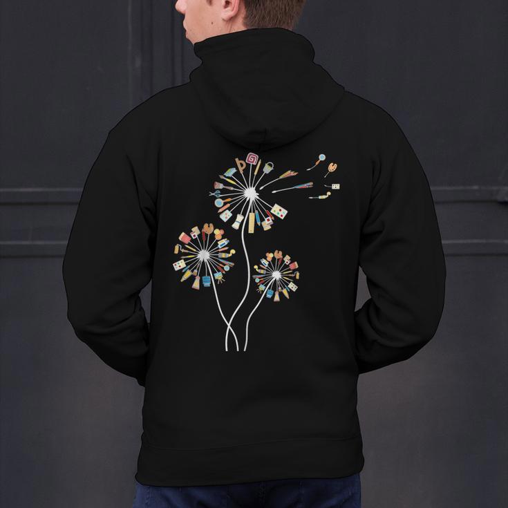 Dandelion Art Shirt For Artist Or Art Teacher Creative Art Men's Hoodie Back Print, gift for family, gift for coworker