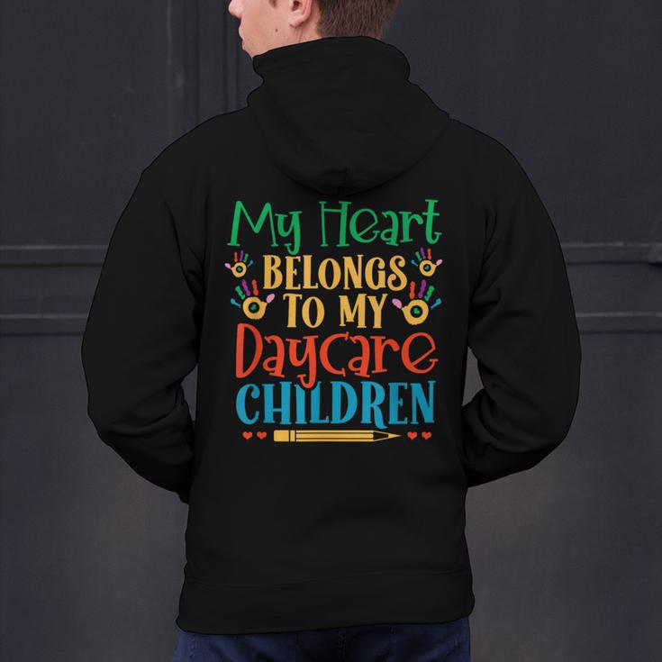 Daycare Children Childcare Provider Teacher PreK Nursery Men's Hoodie Back Print, gift for family, gift for coworker