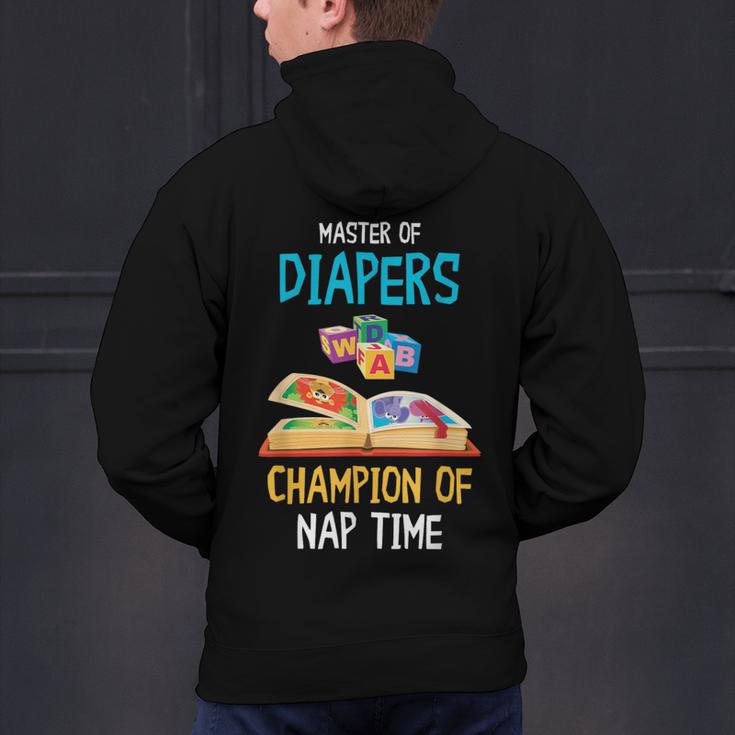 Daycare Provider Master Of Diapers Childcare Teacher Men's Hoodie Back Print, gift for family, gift for coworker Daycare Provider Master Of Diapers Childcare Teacher Men's Hoodie Back Print, gift for family, gift for coworker