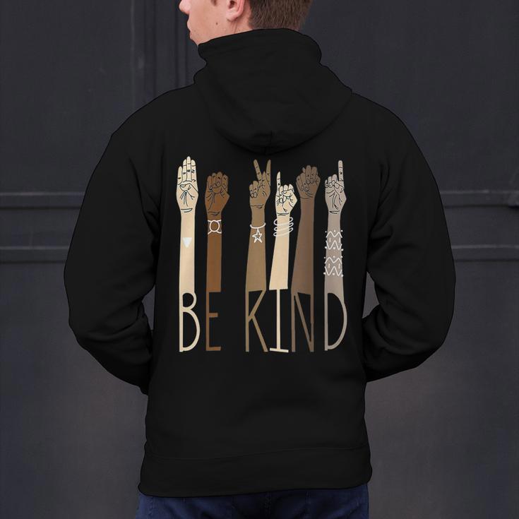 Deaf Be Kind Sign Language Hand Talking Teachers Interpreter Men's Hoodie Back Print, gift for family, gift for coworker Deaf Be Kind Sign Language Hand Talking Teachers Interpreter Men's Hoodie Back Print, gift for family, gift for coworker